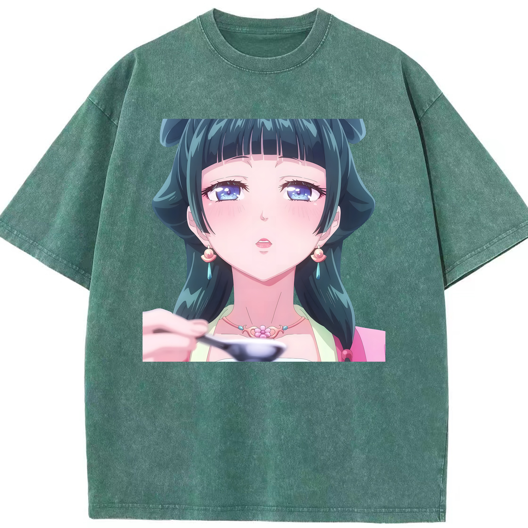 （画像用） 薬屋のひとりごと The Apothecary Diaries 綿100% ヴィンテージ風 半袖Tシャツ（フロントプリント）